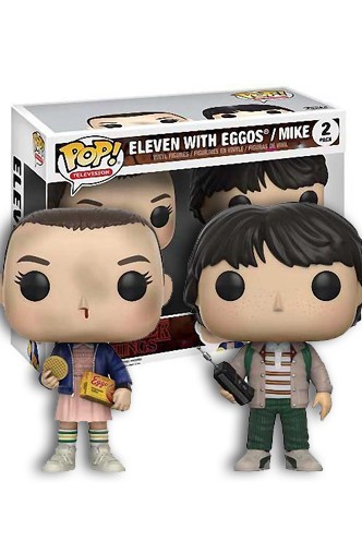 Eleven with eggos top and mike pop